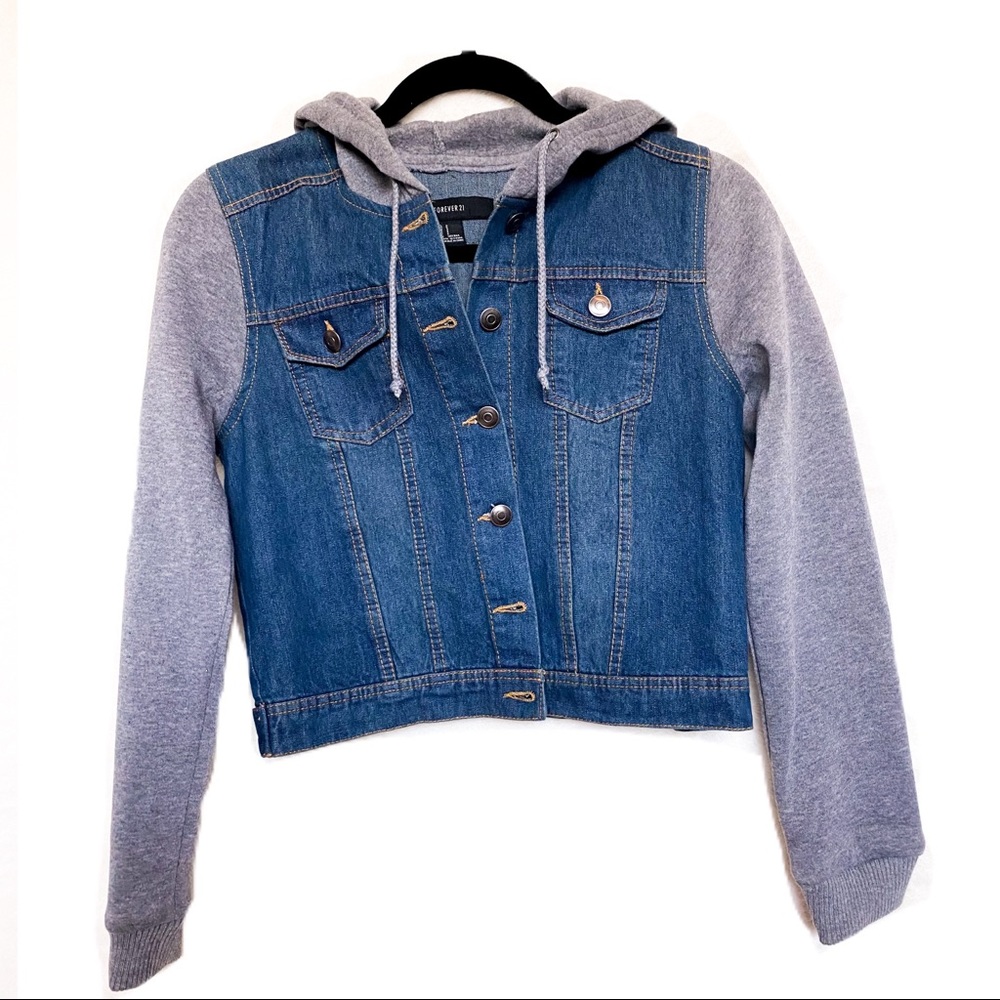 denim gray hoodie forever21